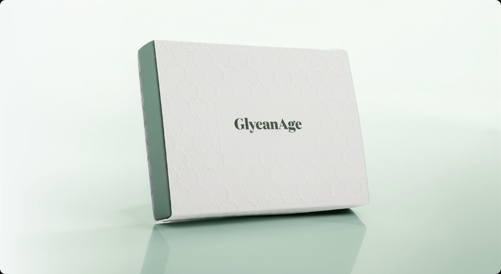 GlycanAge at-home test kit box